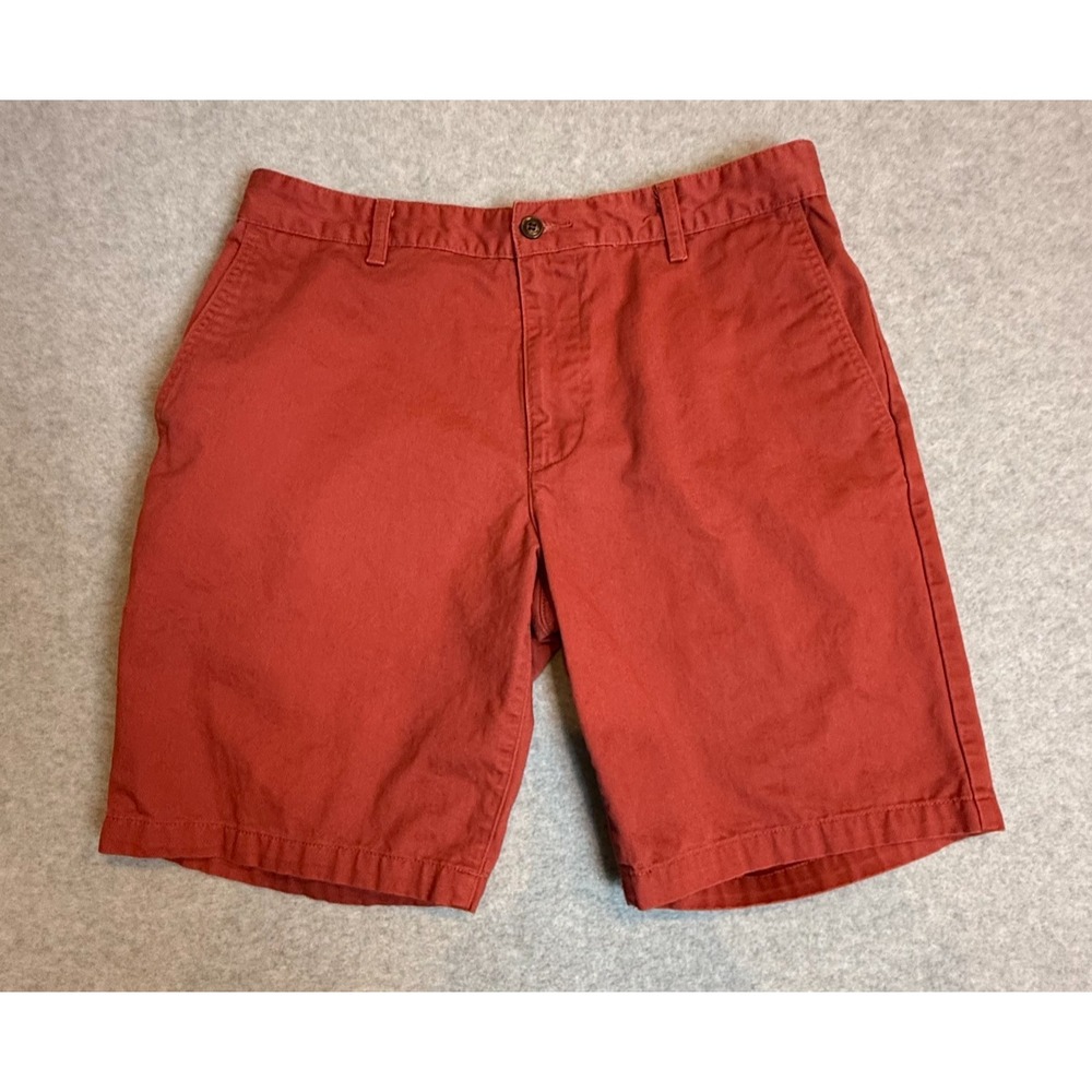 Dockers Men's Salmon Red Flat Front Chino Shorts Size 34 Casual Cotton